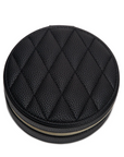 Leah Quilted Round Travel Jewelry Case