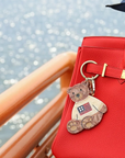 Americana Teddy Bear Charm + Keychain