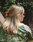 Vintage Poppy Claw Hair Clip