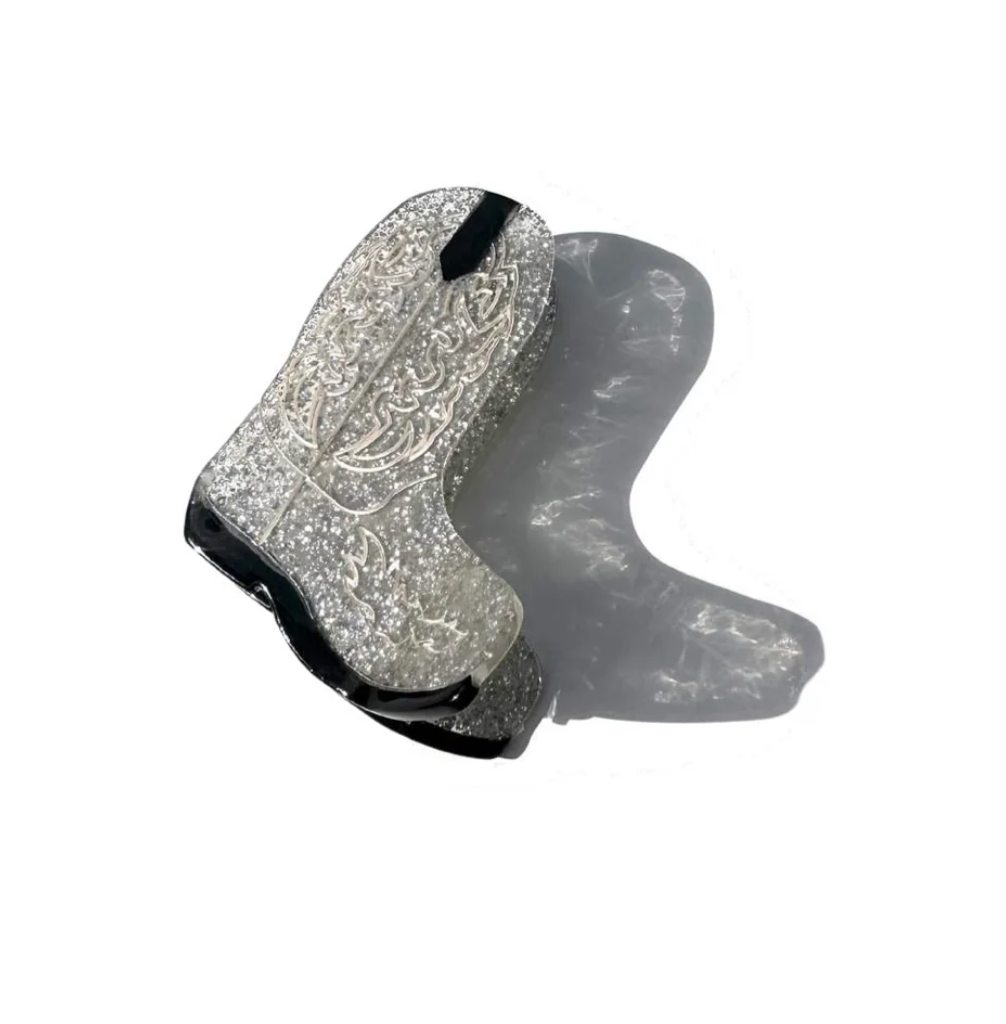 Cowboy Boot Claw Hair Clip