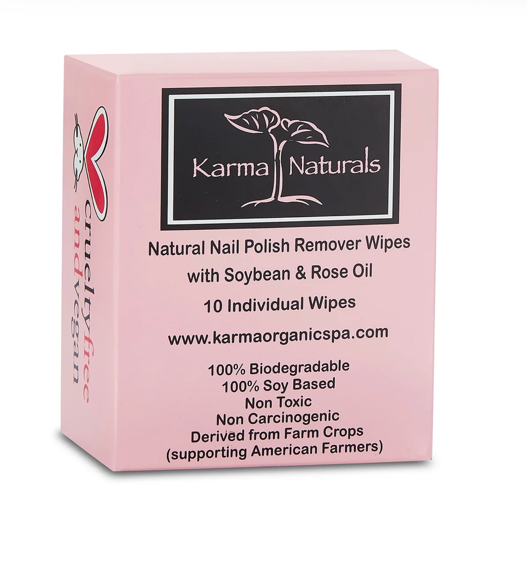 Nail Polish Remover Wipes with Rose Oil