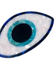 Hand-painted Evil Eye Claw Hair Clip