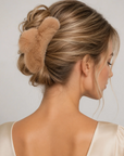 Large Fur Hair Clip