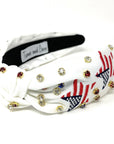 Patriotic Stars Jeweled Knot Headband