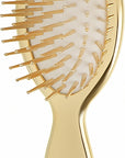 Gold Oval Hairbrush with Gold Pins