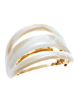 Cutout Oval Ponytail Barrette - Classic