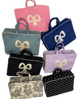 Moire Top Handle Cosmetic Case