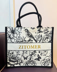 Zitomer Floral Canvas Tote Bag