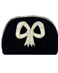 Moire Double Zip Round Bag
