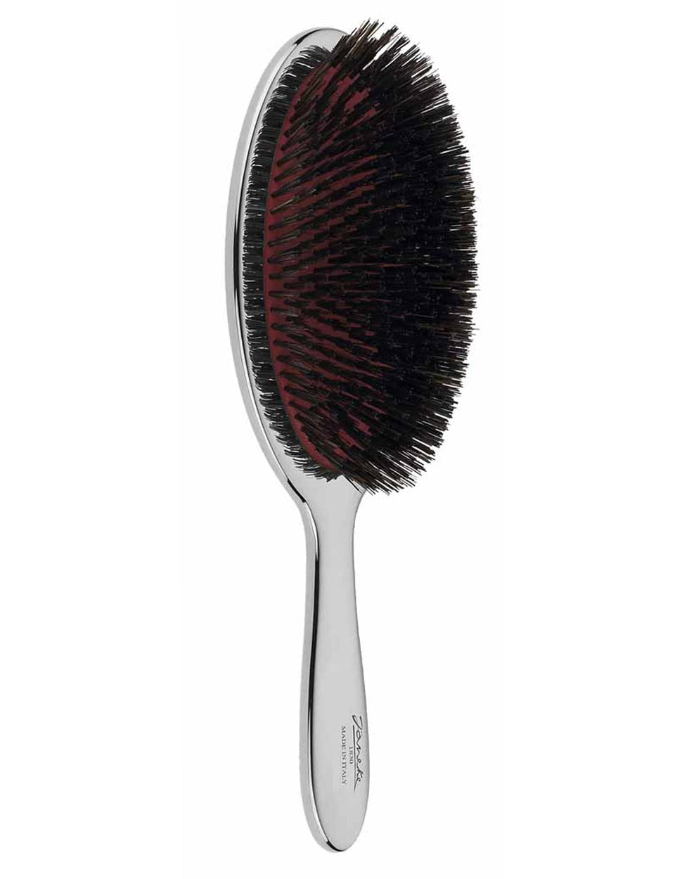 Chrome Hairbrush with Pure Bristles