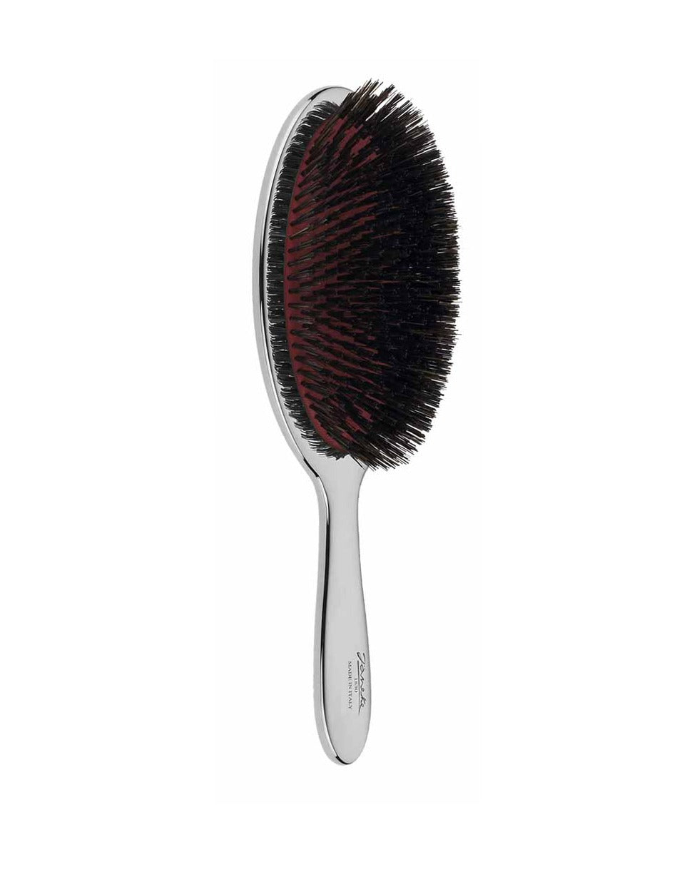 Chrome Hairbrush with Pure Bristles