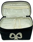 Moire Oval Double Zip Travel Case