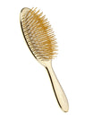 Gold Oval Hairbrush with Gold Pins