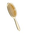 Gold Oval Hairbrush with Gold Pins