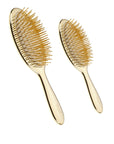 Gold Oval Hairbrush with Gold Pins