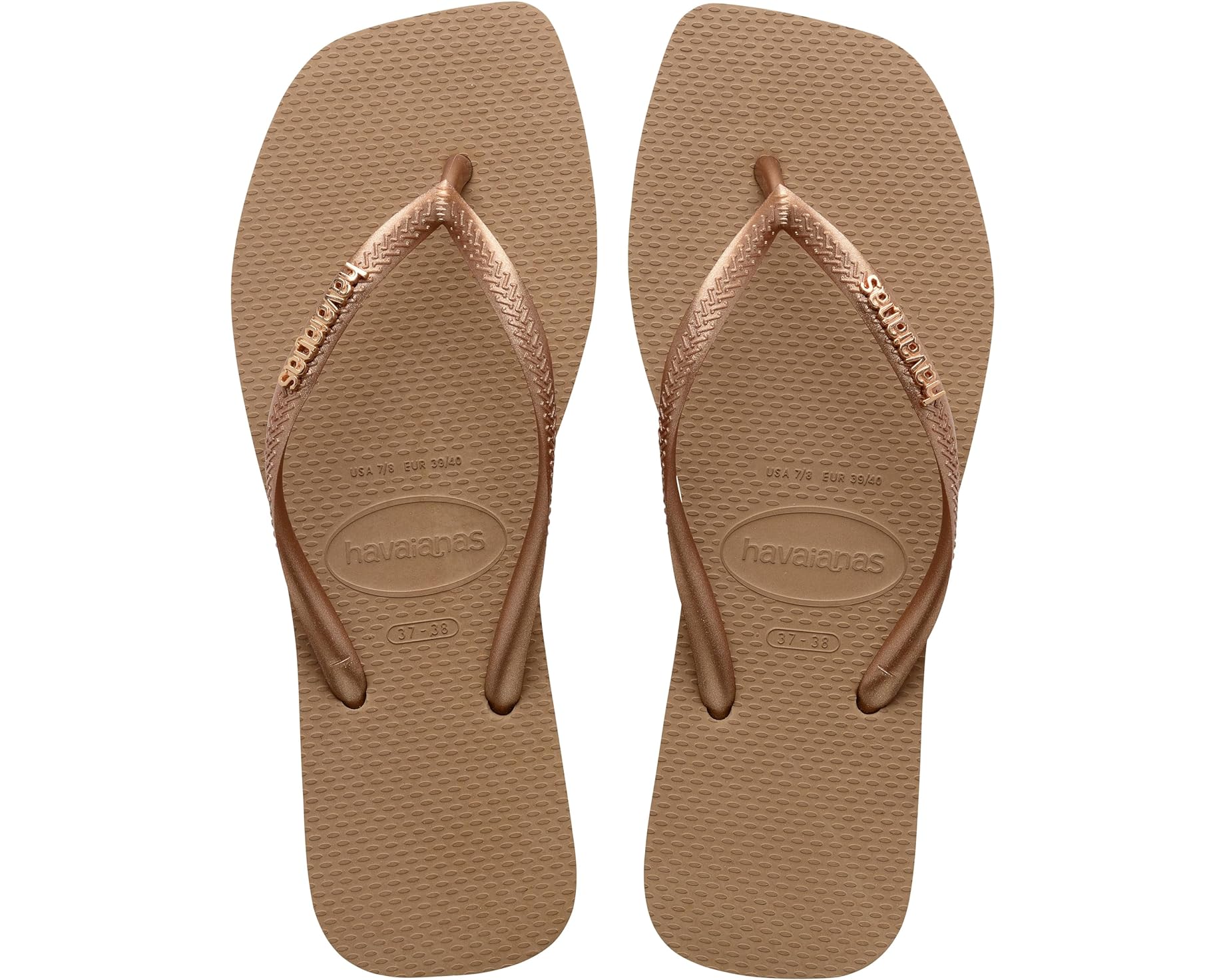 Slim Square Flip Flops