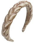 Braided Silk and Crystal Headband