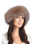 Fur Headband Wiskey Indigo