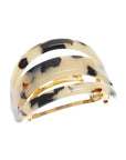 Cutout Oval Ponytail Barrette - Classic