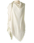 Captiva Cashmere Pom-Pom Triangle Wrap