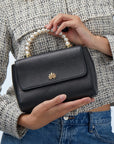 Jet Pearl Tabitha Top Handle Crossbody