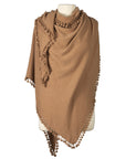 Captiva Cashmere Pom-Pom Triangle Wrap