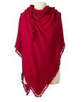 Captiva Cashmere Pom-Pom Triangle Wrap