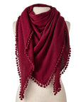 Captiva Cashmere Pom-Pom Triangle Wrap