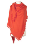 Captiva Cashmere Pom-Pom Triangle Wrap