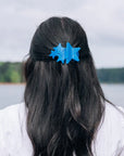 Blue Shooting Star Flat Hair Clip