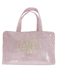 Moire Top Handle Cosmetic Case