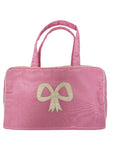 Moire Top Handle Cosmetic Case