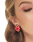 Red Enamel Ladybudy Clip-on Earring