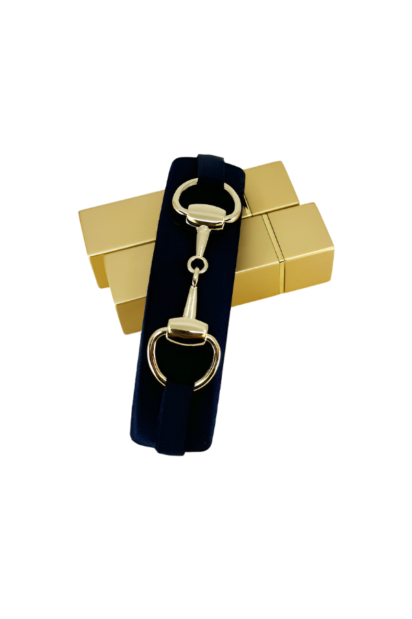 Silk Charmeuse Barrette with Horse Bit Buckle