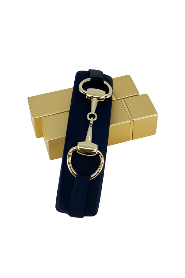 Silk Charmeuse Barrette with Horse Bit Buckle