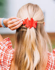 Red Shooting Star Flat Hair Clip