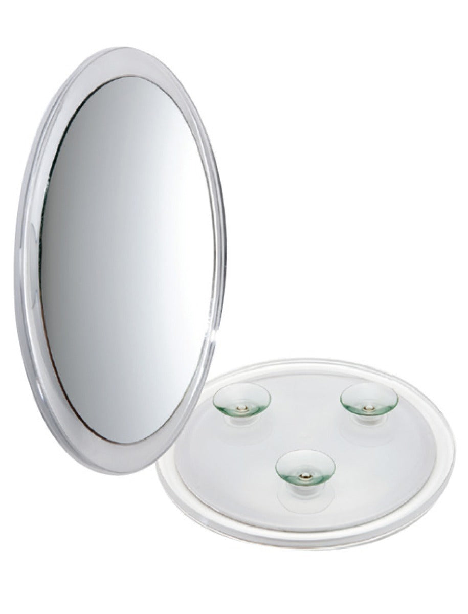 Brandon Round Mirror with Suction Cup Lucite, 9 ½ inches