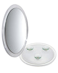 Brandon Round Mirror with Suction Cup Lucite, 9 ½ inches
