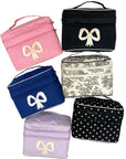 Moire Oval Double Zip Travel Case