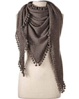 Captiva Cashmere Pom-Pom Triangle Wrap