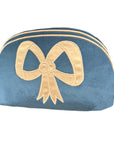 Moire Double Zip Round Bag