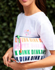 "Dink Dink Dink" Large Zip Pouch, Multi