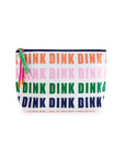"Dink Dink Dink" Large Zip Pouch, Multi