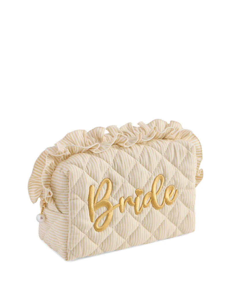 Ruffle "Bride" Zip Pouch