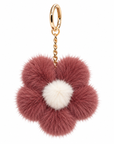 Mink Fur Flower Keychain