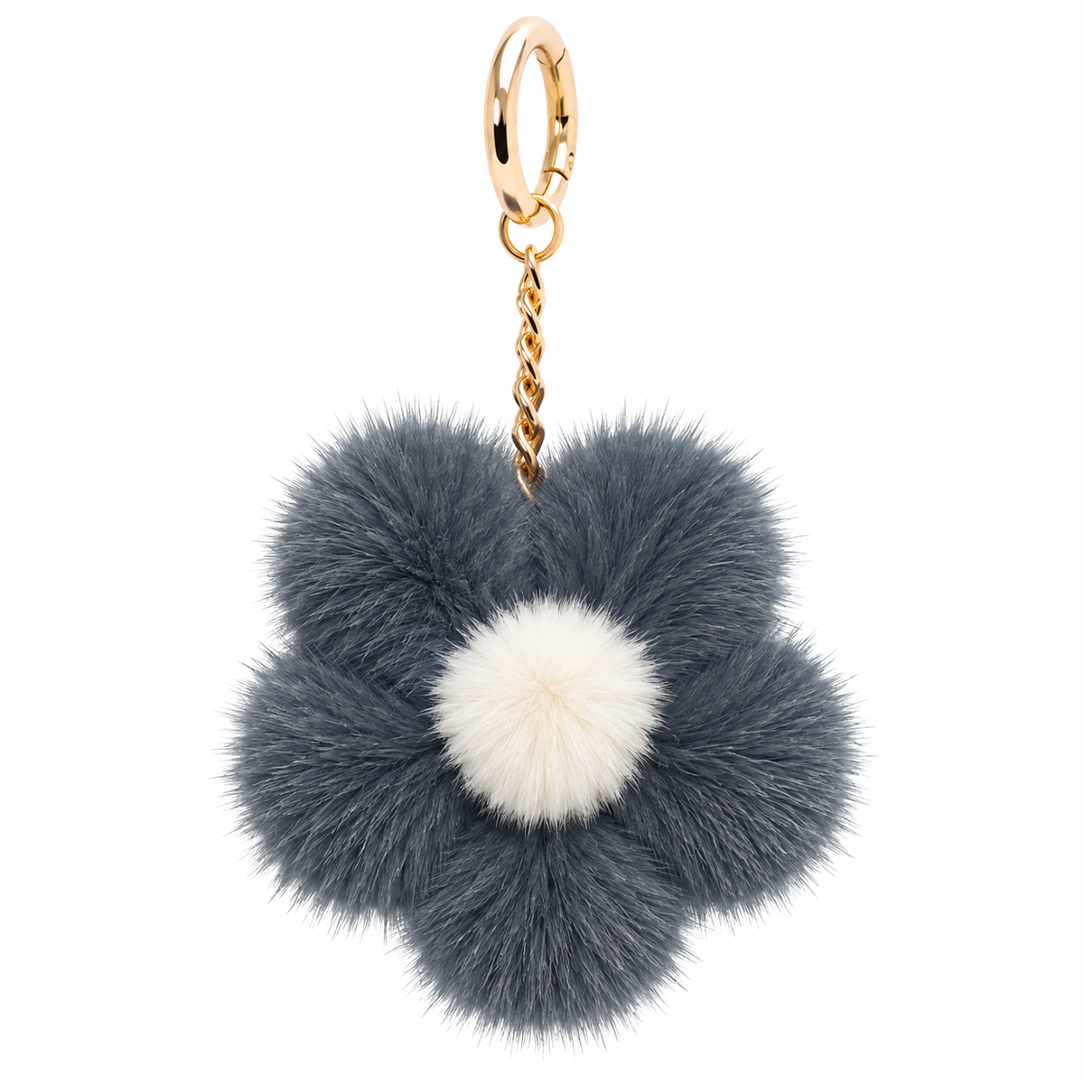 Mink Fur Flower Keychain