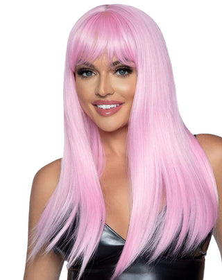 24" Straight Wig with Bangs