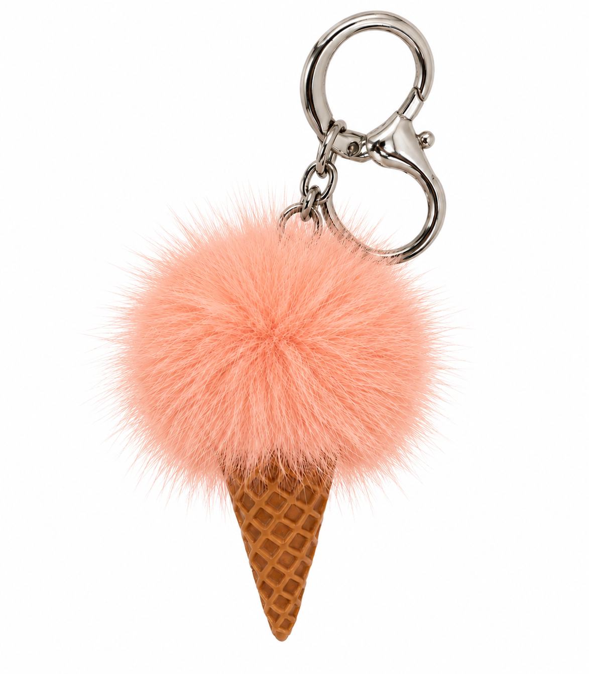 Mink Fur Ice Cream Keychain