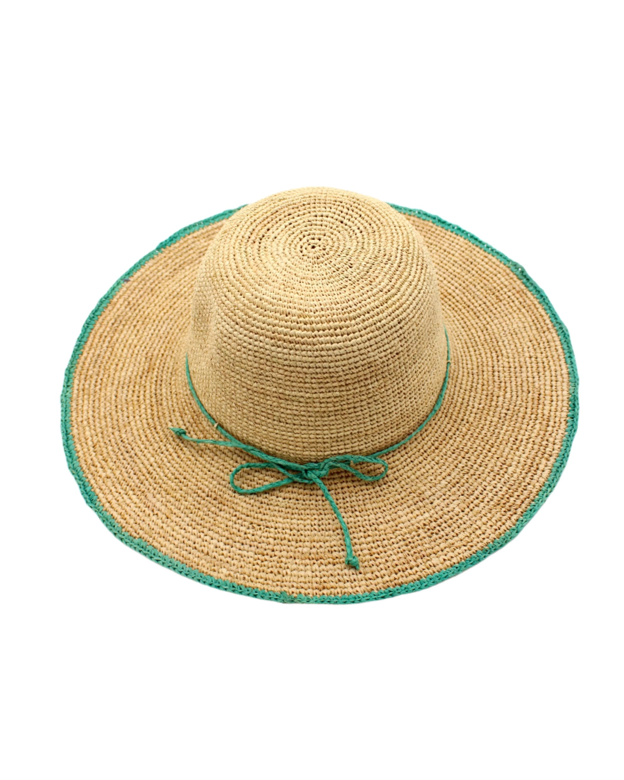 Rachel 4" Brim Crochet Straw Sun Hat