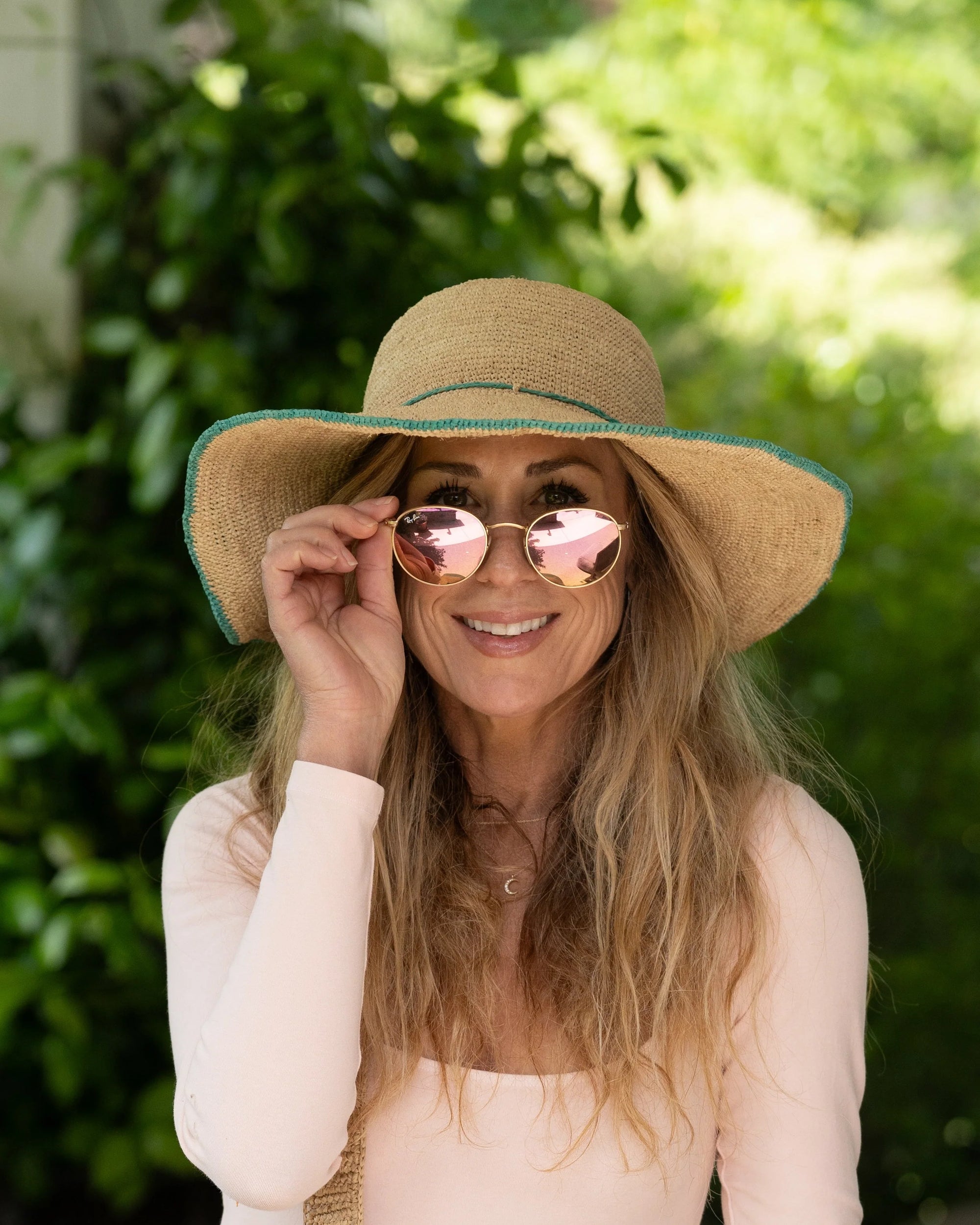 Rachel 4" Brim Crochet Straw Sun Hat